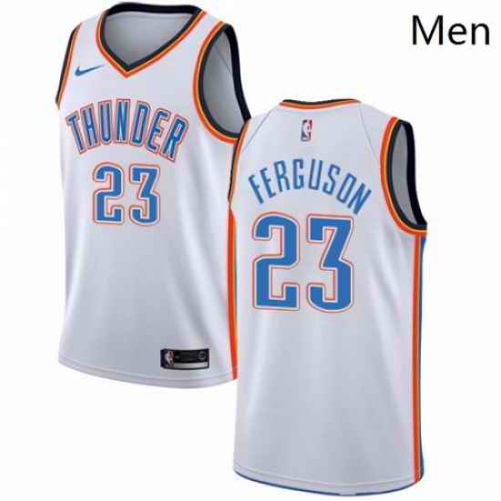 Mens Nike Oklahoma City Thunder 23 Terrance Ferguson Swingman White Home NBA Jersey Association Edition
